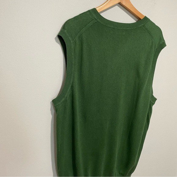 Banana Republic Silk Cashmere Green V-Neck‎ Sweater Vest Size L - Picture 7 of 14